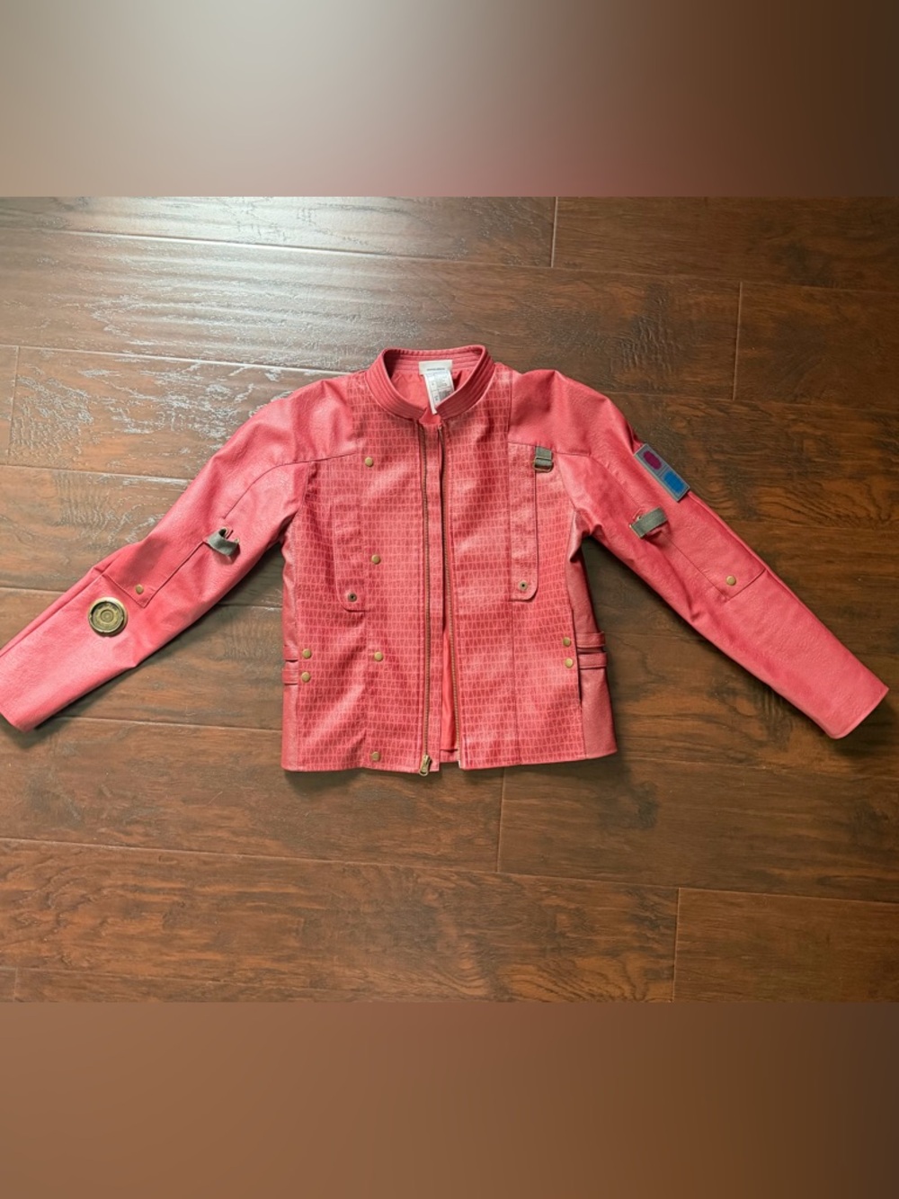 Disney Marvel Red Faux Leather Star Lord/Guardians Jacket - Youth XL